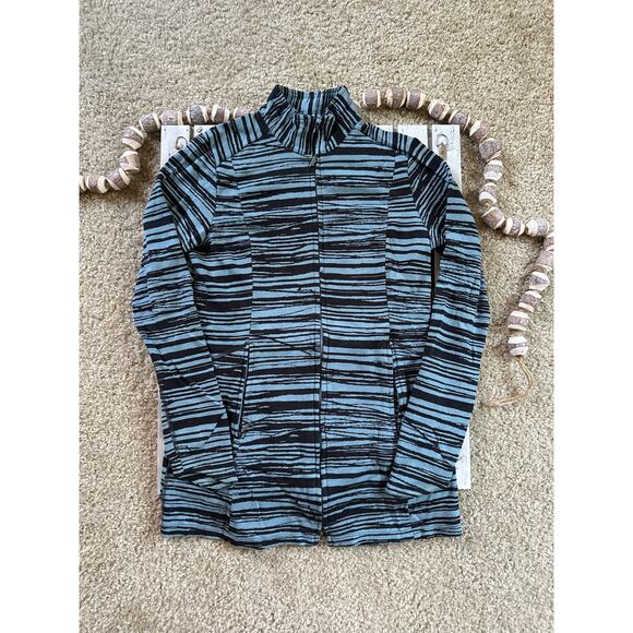 Ibex Juliet Wool Blue Black Zip Tunic Sweater Sweatshirt - Picture 1 of 11